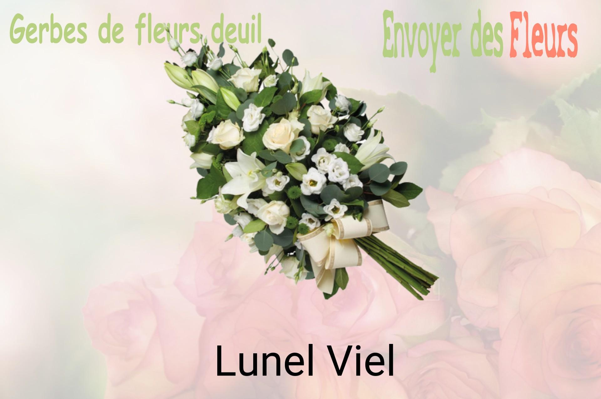 Gerbe de fleurs de deuil livrée à Lunel-Viel